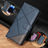 Ốp Lưng Cho Xiaomi 15 14T 14 Ultra Redmi Note 14 Pro Plus 14C 4G 5G Matte Lưới TPU Dây Lật Bao Da Nam Châm Nút Bao Khe Cắm Thẻ