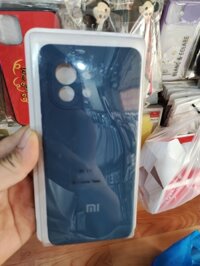 Ốp lưng cho Xiaomi Mi 11 , nhựa TPU dẻo màu viền vuông có lót nhung che camera - Xanh Than