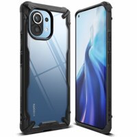 Ốp lưng cho Xiaomi Mi 11 Ringke Fusion X - Hàng nhập khẩu - Viền đen