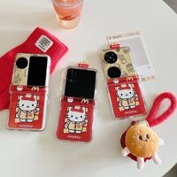Ốp Lưng Cho Xiaomi Mix Flip 3d Sang Trọng Hamburger McDonald 's Hello Kitty Cat Dây Đeo Tay Dây Cứng Acrylic Chống Sốc Vỏ Điện Thoại