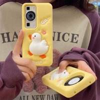 Ốp Lưng Cho Xiaomi Poco F5 F6 Pro 5G Mi 15 14 13 Redmi Note13 4G Note14 Vỏ Điện Thoại TPU Mềm 3D Hoạt Hình Dễ Thương Pinch Vịt Silicon Chống Rơi Vỏ Bảo Vệ