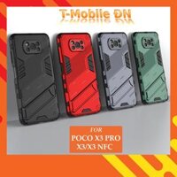 Ốp lưng cho Xiaomi Poco X3 Pro X3 NFC chống sốc Iron Man PUNK cao cấp kèm giá đỡ - Xiaomi Poco X3 NFC, Xiaomi Poco X3 NFC