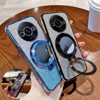 Ốp Lưng Cho Xiaomi Redmi A3 A1Plus Turbo3 14C 13 13C 12C 10 10A 10C 9 9A 9C 9T 8 8A 7 Gương Sang Trọng Mạ Từ Đứng Lấp Lánh Vỏ Mềm