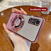 Ốp Lưng Cho Xiaomi Redmi Note 12 11 10 Pro 12S 11S 10S 12Pro Plus Mạ Sang Trọng Từ Giá Đỡ Điện Thoại