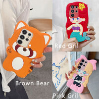 Ốp Lưng Cho Xiaomi Redmi Note13 Pro plus 5G Note12 Note12S 4G Note11 Note11S Note10 Ốp Điện Thoại TPU Mềm 3D Hoạt Hình Dễ Thương Gấu Thủy Thủ Mặt Trăng Nàng Tiên Cá Vỏ Bảo Vệ Silicon