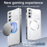 Ốp Lưng Cho ZTE Redmagic 9 Pro + 10 Pro Ốp Điện Thoại Kim Loại Hợp Kim Nhôm Siêu Mỏng Trong Suốt Chống Rơi Ốp Lưng Có Từ Tính
