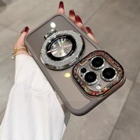 Ốp lưng chống rơi bao gồm toàn bộ giá đỡ từ tính sang trọng tương thích cho iphone 11 12 13 14 15 pro max 14 15 Plus Vỏ trong suốt thẩm mỹ