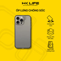 Ốp lưng chống sốc 15 Pro / Max ZAGG Smoky Gray viền TPU dẻo lưng PC cứng chống ố