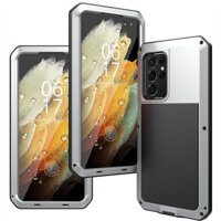 Ốp lưng chống sốc bằng nhôm kim loại hạng nặng sang trọng cho Samsung Galaxy S24 Ultra S23 S22 S21 S20 Plus S10 Note 9 20 10 Plus Vỏ 360° Vỏ điện thoại bảo vệ toàn diện