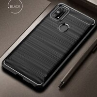 ✺✾✿Ốp lưng chống sốc cao su silicon mềm TPU sợi Carbon lai cho Samsung Galaxy M31