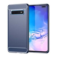 Ốp Lưng Chống Sốc Cho SamSung Galaxy S10 5G Chính hãng RUGGED ARMOR Vân Sợi Carbon, Bảo Vệ Camera Sau - Hàng Chính Hãng - Xanh Đen