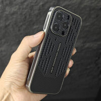 Ốp lưng chống sốc họa tiết Kevlar sang trọng siêu mỏng 15 Pro max cho iPhone 14 13 12 Pro max Vỏ cứng chống sốc có bảo vệ Camera