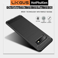 Ốp lưng chống sốc Likgus cho Samsung Galaxy S10e  S10  S10 Plus  S10 5G - chuẩn quân đội, chống va đập, chống vân tay - Hàng nhập khẩu - Galaxy S10