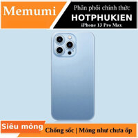 Ốp lưng chống sốc siêu mỏng 0.3mm cho iPhone 13 Pro Max hiệu Memumi mặt lưng nhám mềm mịn thời trang tinh tế - hàng nhập khẩu - Xanh sierra