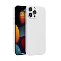 Ốp lưng chống sốc siêu mỏng 0.3mm cho iPhone 13 Pro hiệu Memumi mặt lưng nhám mềm mịn - hàng nhập khẩu - Trắng