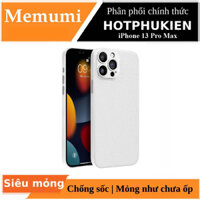 Ốp lưng chống sốc siêu mỏng 0.3mm cho iPhone 13 Pro Max hiệu Memumi mặt lưng nhám mềm mịn thời trang tinh tế - hàng nhập khẩu - Trắng