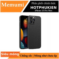 Ốp lưng chống sốc siêu mỏng 0.3mm cho iPhone 13 Pro Max hiệu Memumi mặt lưng nhám mềm mịn thời trang tinh tế - hàng nhập khẩu - Đen