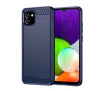 Ốp lưng chống sốc Vân Sợi Carbon cho Samsung Galaxy A03 - Hàng nhập khẩu - Xanh đen