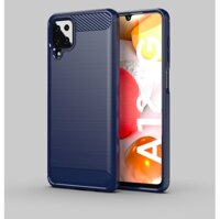 Ốp lưng chống sốc Vân Sợi Carbon cho Samsung Galaxy A22 4G - Hàng Nhập Khẩu - xanh than