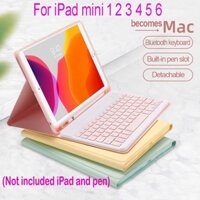 Ốp lưng có bàn phím cho ipad mini 1 2 3 4 5 6 7 Bàn phím Bluetooth không dây Vỏ da mỏng có giá đỡ bút chì