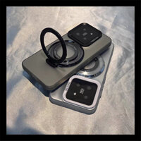 Ốp lưng cứng có giá đỡ từ tính Matt Acrylic cho iPhone 16 15 14 13 12 11 Pro Max Plus XSMax XR Vỏ điện thoại