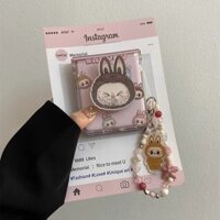 Ốp lưng cứng hình nhạc bập bênh dễ thương có giá đỡ lắc cho vòng tay Samsung galaxy zflip5 / 6 / 4 N2 tìm nắp gập N3flip cứng