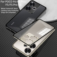 Ốp lưng cứng khung kim loại có khóa / mở khóa từ tính mờ cho Xiaomi POCO F6 Pro F6 Redmi Turbo3 K70 K70E K70Pro K60 Ultra Vỏ điện thoại