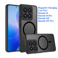 Ốp Lưng Cứng Sạc Từ Tính Mờ Cho Xiaomi 14T Mi 14 Pro Mi14 Ultra POCO F6 X6 Pro Vỏ Điện Thoại