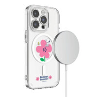 Ốp lưng cứng từ tính họa tiết trong suốt Snoopy tương thích cho iphone 16 15 14 13 12 pro max s24 s23 ultra plus