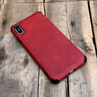Ốp lưng da chống sốc dành cho iPhone 7  8  SE 2020  7 PLUS  8 PLUS  X  XS  XS MAX  XR  11  11 PRO  11 PRO MAX  12 MINI  12  12Pro  12 Pro Max - Hàng chính hãng - XS Max - Đỏ