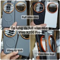Ốp lưng da Full viền cao su TPU Vivo X200 Pro mini / X100 Ultra / X100S Pro