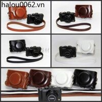 Ốp lưng da Panasonic LX7 LX5 LX3 LX7 Túi đựng máy ảnh Vỏ bảo vệ đeo chéo Túi đeo vai Túi đựng máy ảnh Retro