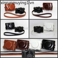 Ốp lưng da Panasonic LX7 LX5 LX3 LX7 Túi đựng máy ảnh Vỏ bảo vệ đeo chéo Túi đeo vai Túi đựng máy ảnh Retro