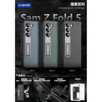 Ốp lưng da Samsung Galaxy Z Fold 5 , Z Flip 5 , Z Fold 3 kèm giá đỡ X level dựng