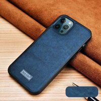 Ốp Lưng Da Sulada  cho Điện Thoại Iphone  Full Modem  - Hàng Chính Hãng - Xanh than - 12 pro max