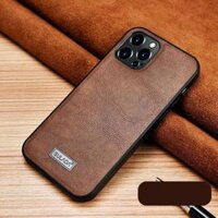 Ốp Lưng Da Sulada  cho Điện Thoại Iphone  Full Modem  - Hàng Chính Hãng - Nâu - 12 pro max