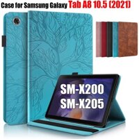 Ốp Lưng Dạng Ví Da Lật Dành Cho Samsung Galaxy Tab A8 (10.5 ") 2022 / 2021 TabA8 10.5-inch Wi-Fi SM-X200 LTE SM-X205 SM-X207 3D