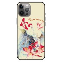 Ốp lưng dành cho Iphone 12 Mini - Iphone 12 - Iphone 12 Pro - 12 Pro Max - mẫu Tâm An Sen Đỏ - 12 Pro Max