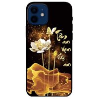 Ốp lưng dành cho Iphone 12 Mini - Iphone 12 - Iphone 12 Pro - 12 Pro Max - mẫu Sen Vàng Tâm An - 12 Mini
