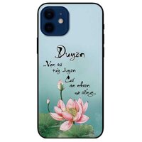 Ốp lưng dành cho Iphone 12 Mini - Iphone 12 - Iphone 12 Pro - 12 Pro Max - mẫu Sen An Nhiên Mà Sống - 12 Mini