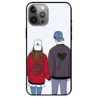 Ốp lưng dành cho Iphone 12 Mini - Iphone 12 - Iphone 12 Pro - Iphone 12 Pro Max mẫu Cặp Đôi Mũ Trắng Xanh - iPhone 12 Pro Max