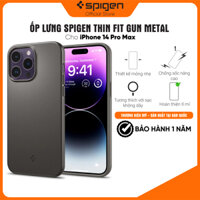 Ốp lưng dành cho Iphone 141414 Pro14 Pro Max Spigen Thin Fit - hàng chính hãng - Gunmetal - iPhone 14 pro max