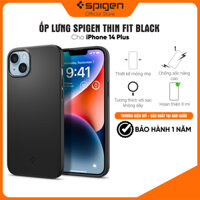Ốp lưng dành cho Iphone 141414 Pro14 Pro Max Spigen Thin Fit - hàng chính hãng - Black - iPhone 14 Plus