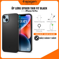 Ốp lưng dành cho Iphone 141414 Pro14 Pro Max Spigen Thin Fit - hàng chính hãng - Black - Iphone 14