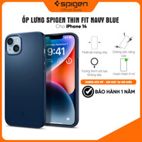 Ốp lưng dành cho Iphone 141414 Pro14 Pro Max Spigen Thin Fit - hàng chính hãng - Navy Blue - Iphone 14