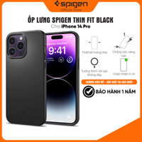 Ốp lưng dành cho Iphone 141414 Pro14 Pro Max Spigen Thin Fit - hàng chính hãng - Black - iPhone 14 pro