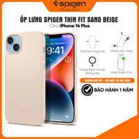 Ốp lưng dành cho Iphone 141414 Pro14 Pro Max Spigen Thin Fit - hàng chính hãng - Sand Beige - iPhone 14 Plus