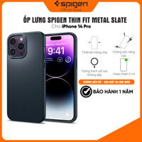 Ốp lưng dành cho Iphone 141414 Pro14 Pro Max Spigen Thin Fit - hàng chính hãng - Metal Slate - iPhone 14 pro
