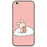 Ốp lưng dành cho Iphone 5  5s  5Se - Iphone 6  6s - Iphone 6 Plus  6s Plus mẫu Thỏ Ăn Cà Rốt Hồng - Iphone 6  6s