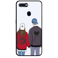 Ốp lưng dành cho Oppo A12 - A5s A7 mẫu Cặp Đôi Mũ Trắng Xanh